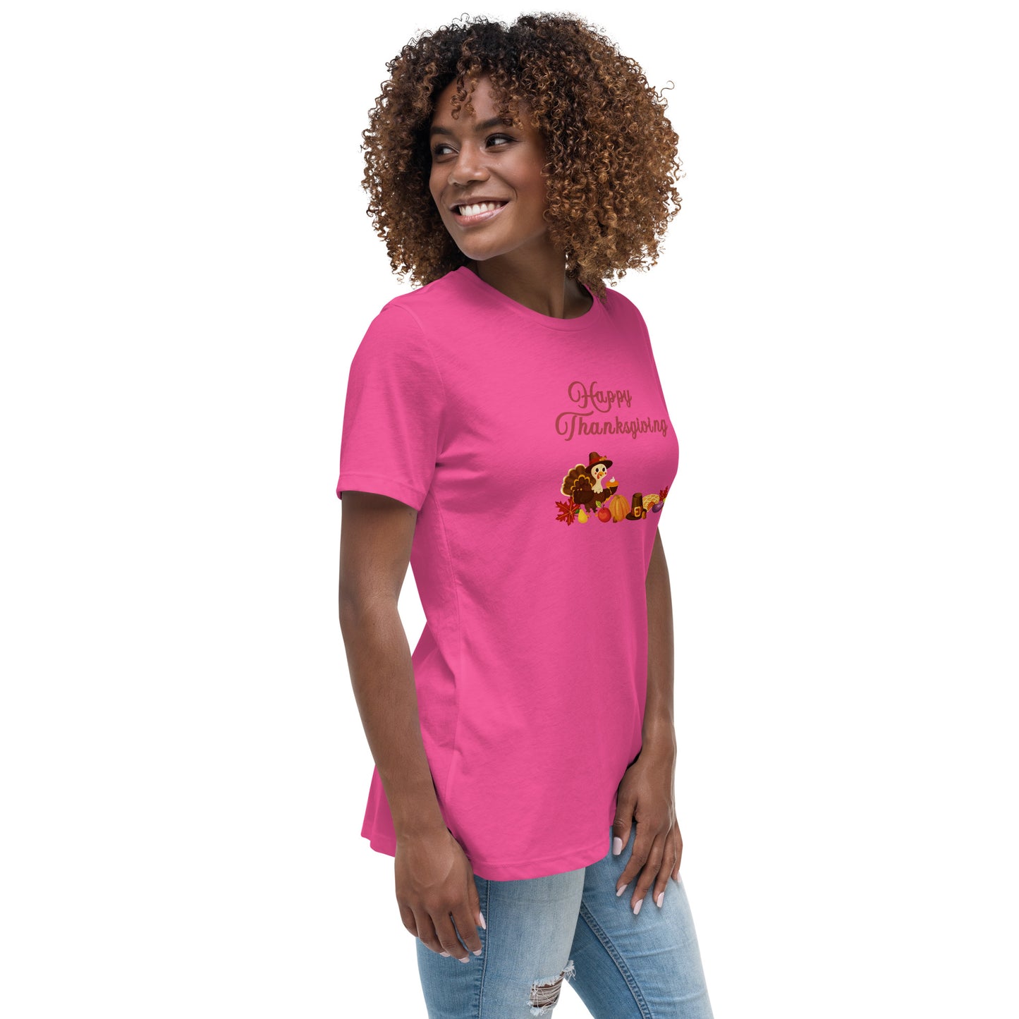 Happy Thanksgiving Women's Relaxed Tee by EraofInk