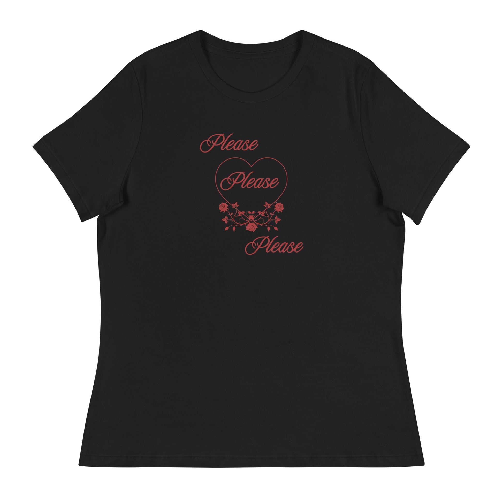 Please Please Please Love and Roses Women's Relaxed Tee by EraofInk