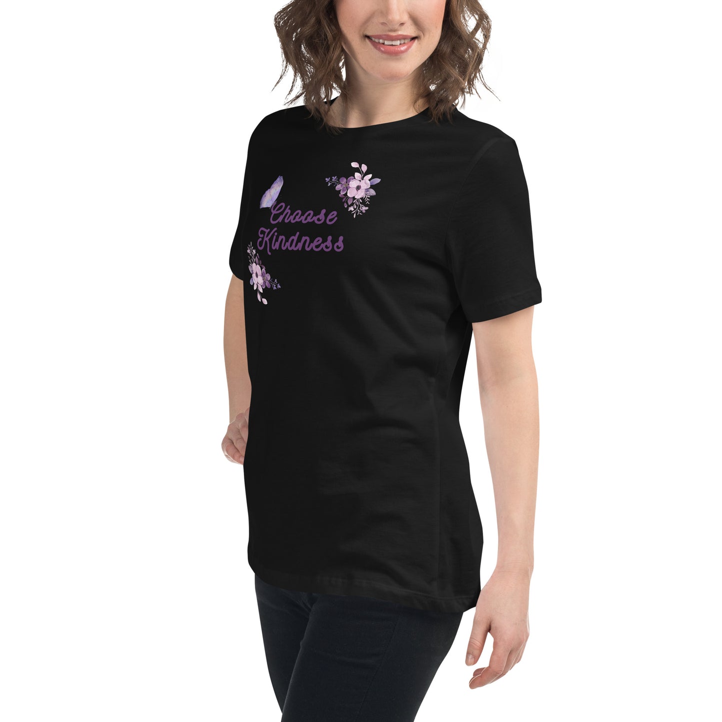 Choose Kindness Lavender Women's Relaxed Tee by EraofInk