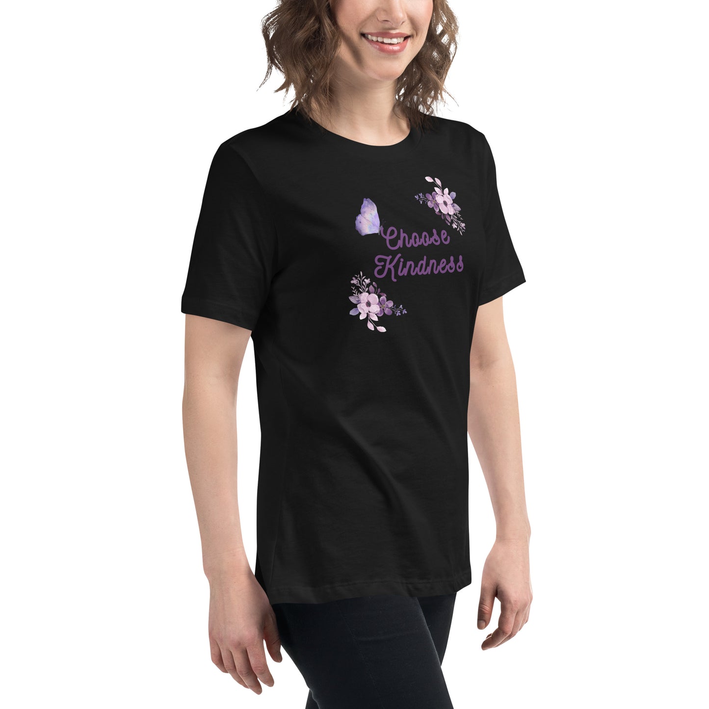 Choose Kindness Lavender Women's Relaxed Tee by EraofInk
