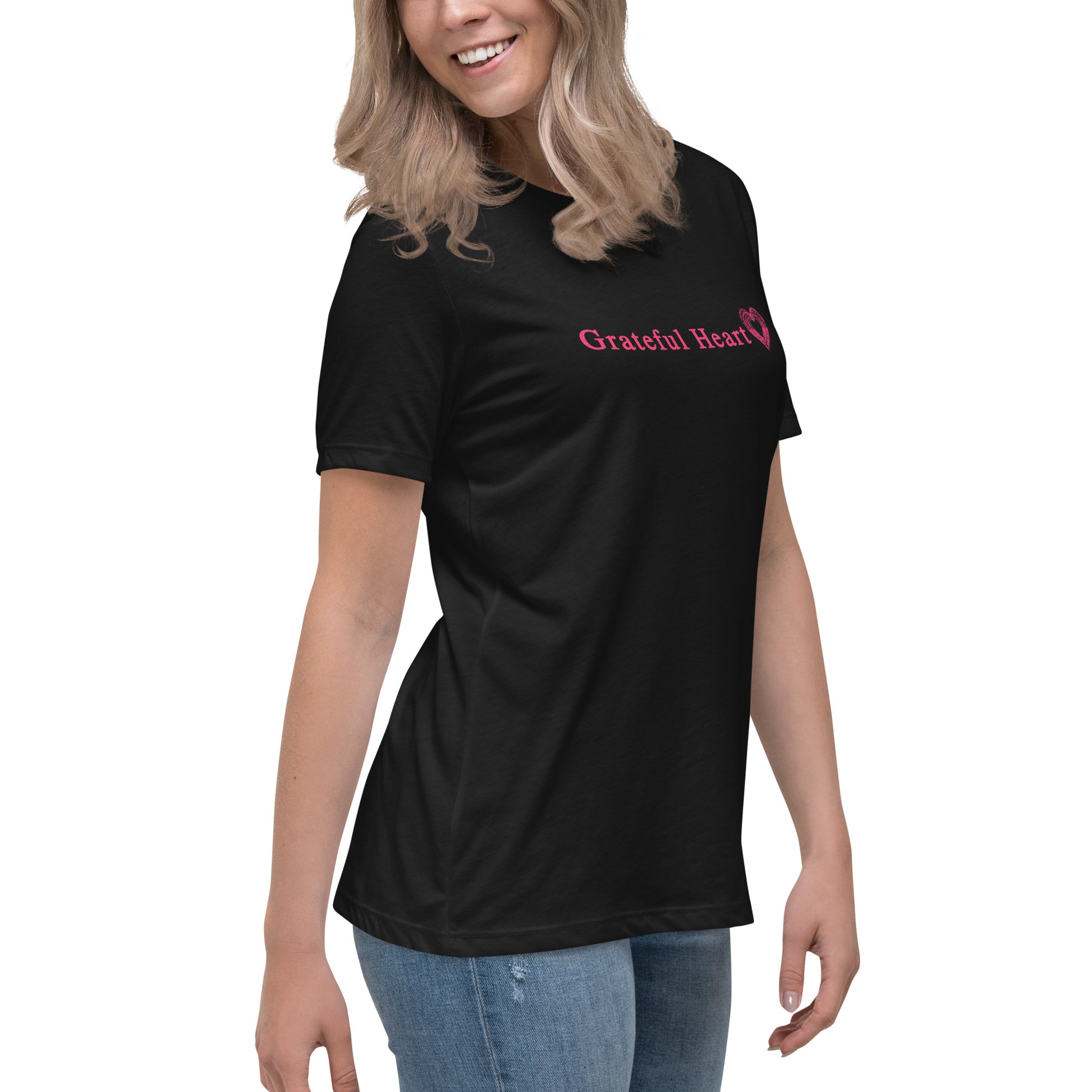 Grateful Heart Women's Relaxed Tee by EraofInk