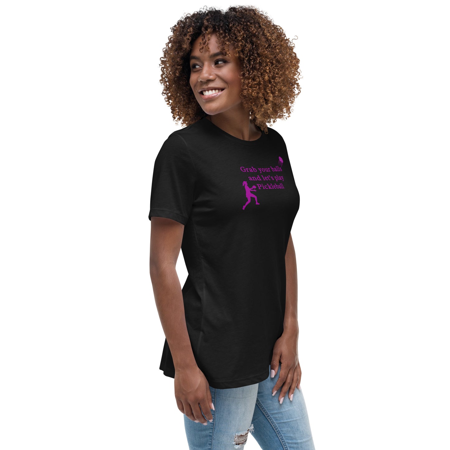 Grab Your Balls & Let's Play Pickleball Women's Relaxed Tee by EraofInk