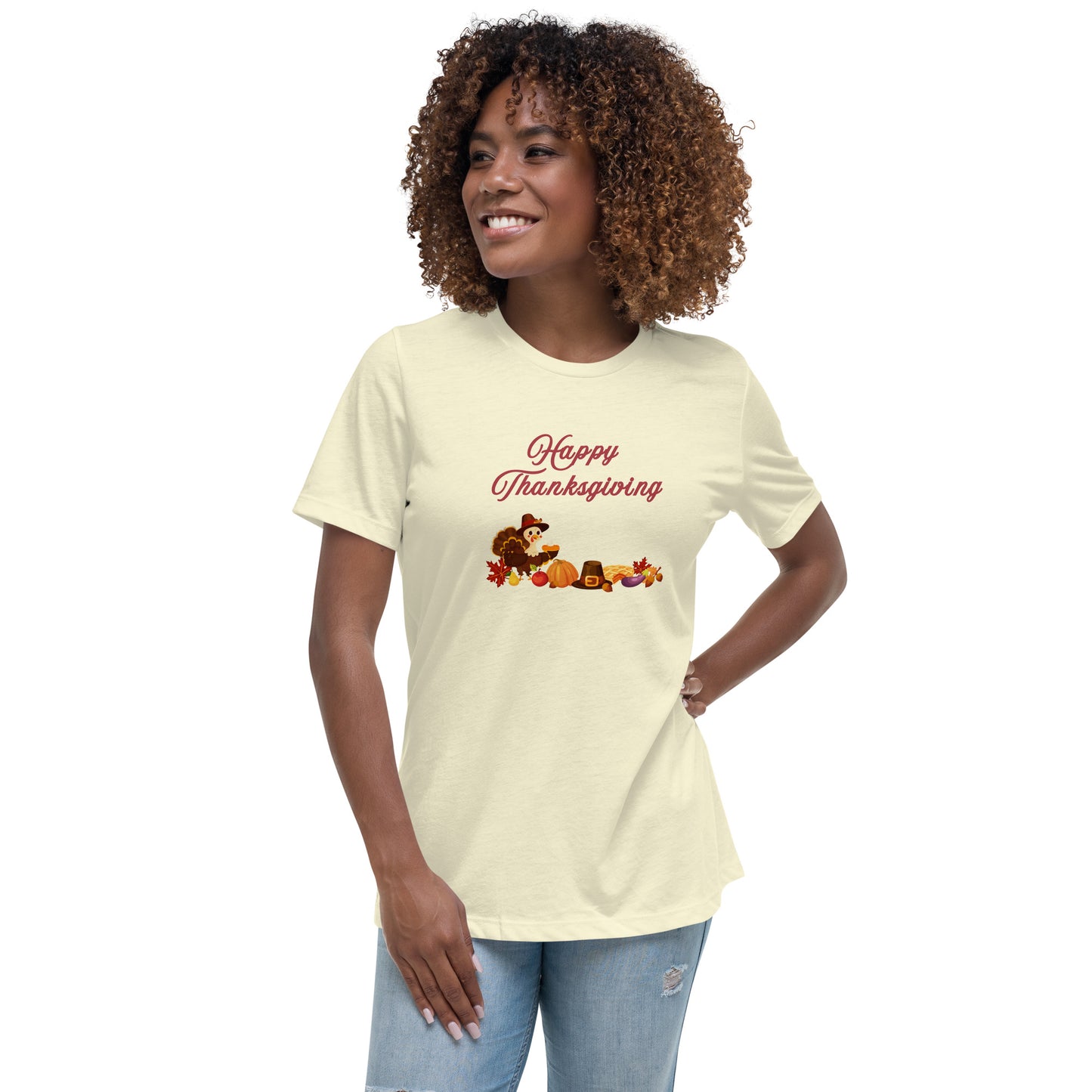Happy Thanksgiving Women's Relaxed Tee by EraofInk