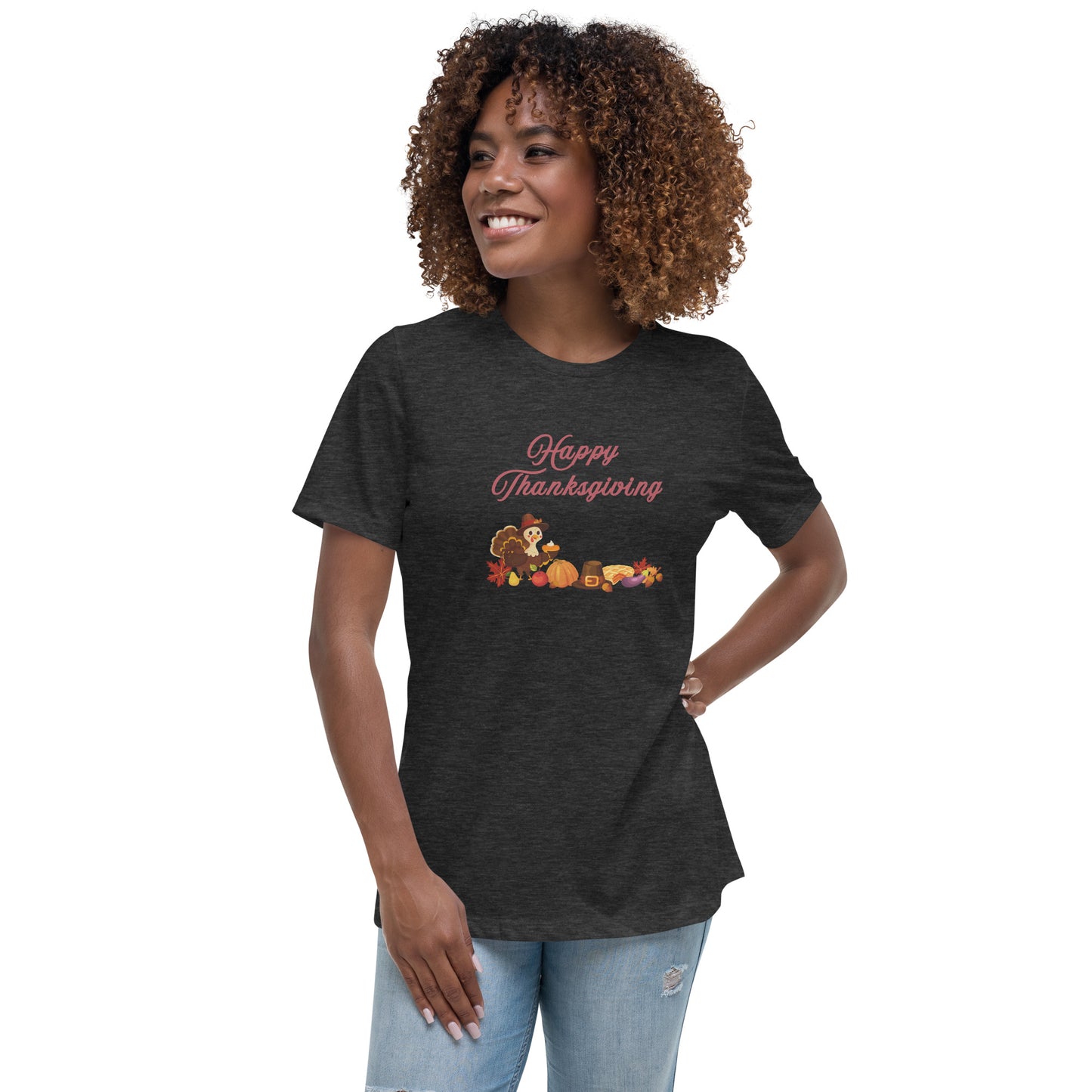 Happy Thanksgiving Women's Relaxed Tee by EraofInk