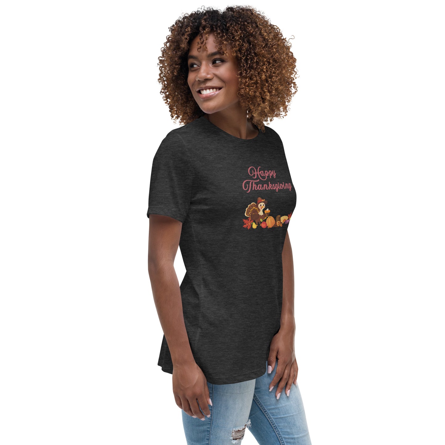Happy Thanksgiving Women's Relaxed Tee by EraofInk