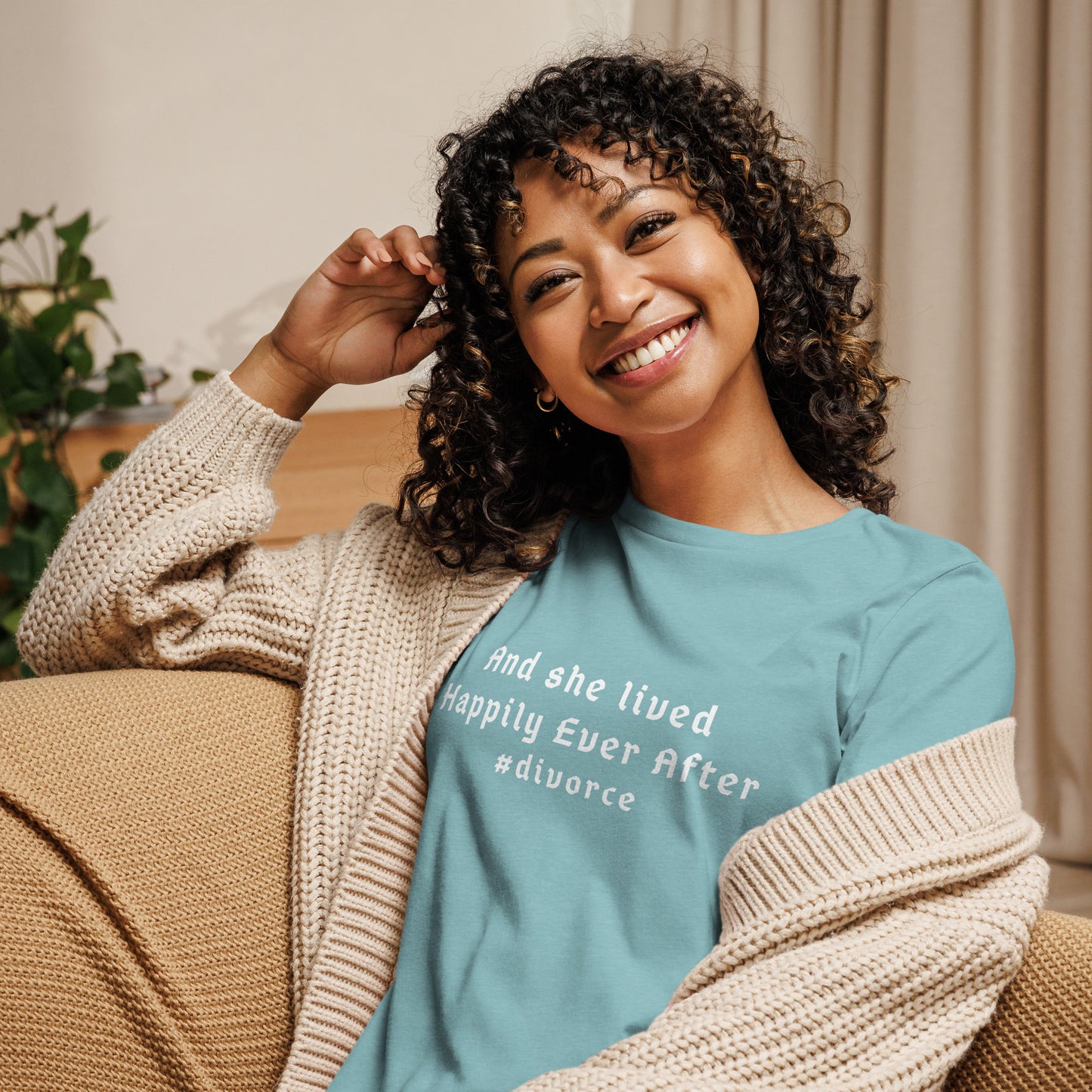 And She Lived Happily Ever After #divorce Women's Relaxed Tee by EraofInk