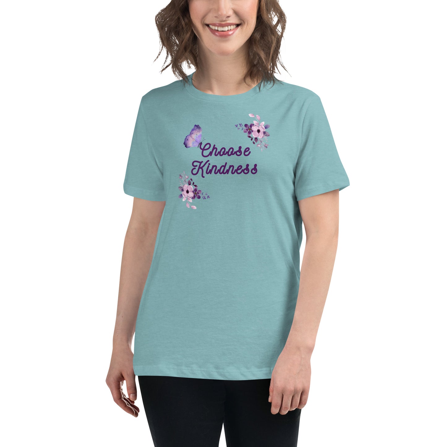 Choose Kindness Lavender Women's Relaxed Tee by EraofInk