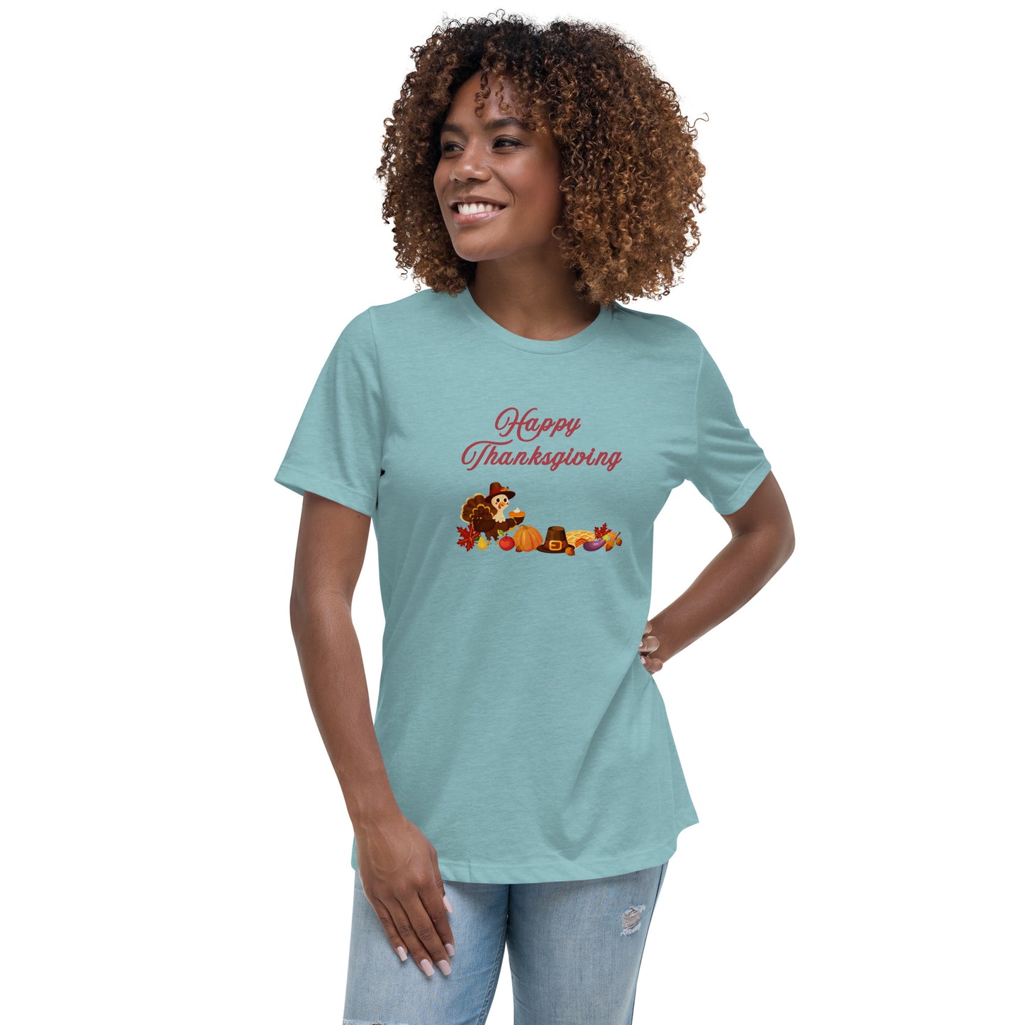 Happy Thanksgiving Women's Relaxed Tee by EraofInk