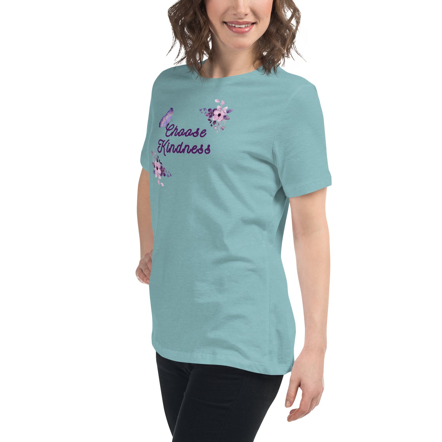 Choose Kindness Lavender Women's Relaxed Tee by EraofInk