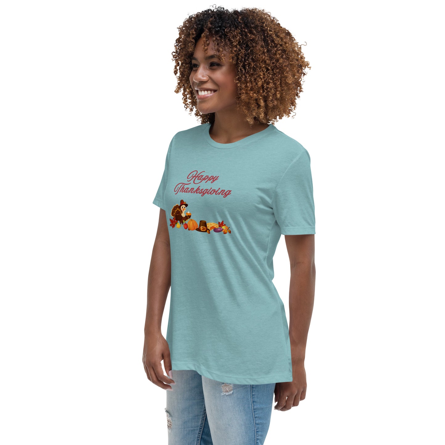 Happy Thanksgiving Women's Relaxed Tee by EraofInk