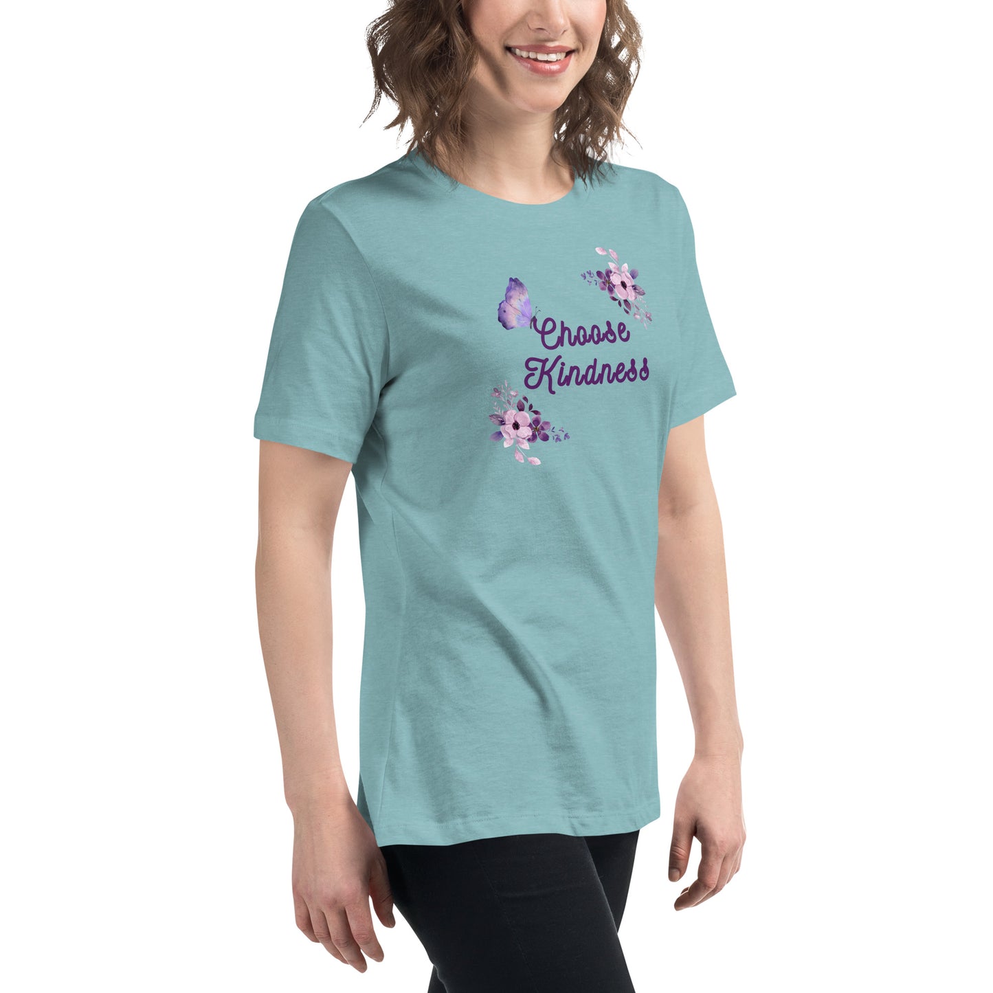 Choose Kindness Lavender Women's Relaxed Tee by EraofInk