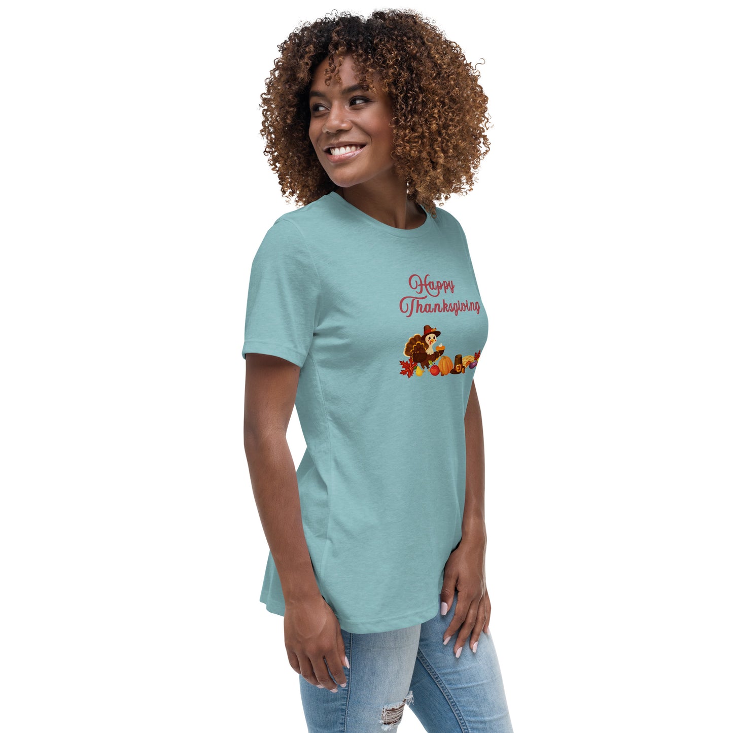 Happy Thanksgiving Women's Relaxed Tee by EraofInk