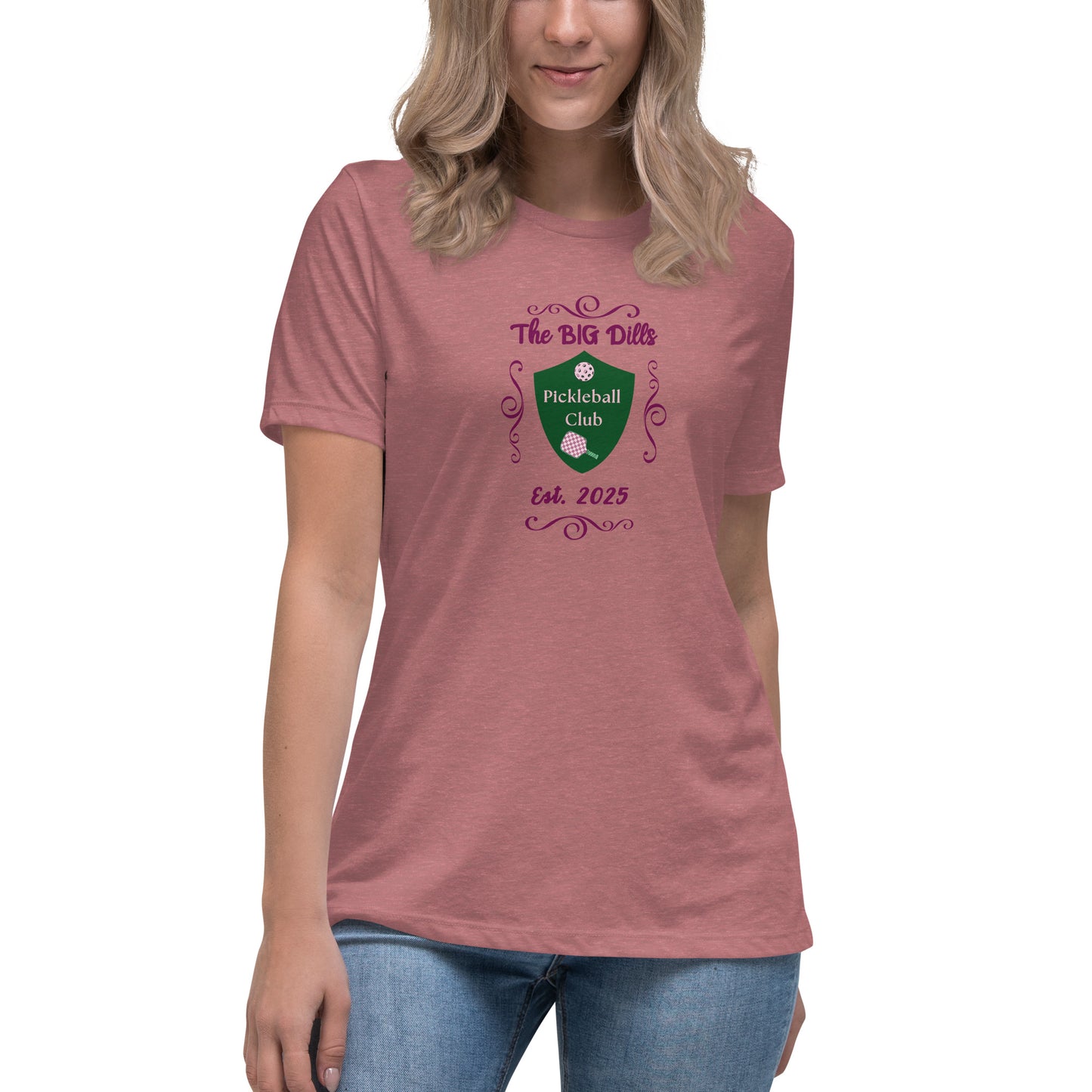 The Big Dills Pickleball Club Est. 2025 Feminine Design Women's Relaxed Tee by EraofInk