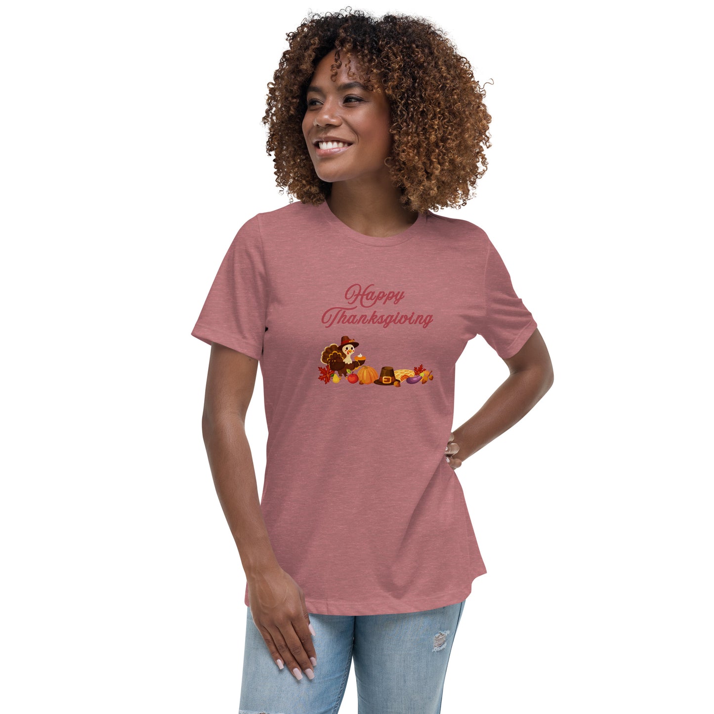 Happy Thanksgiving Women's Relaxed Tee by EraofInk