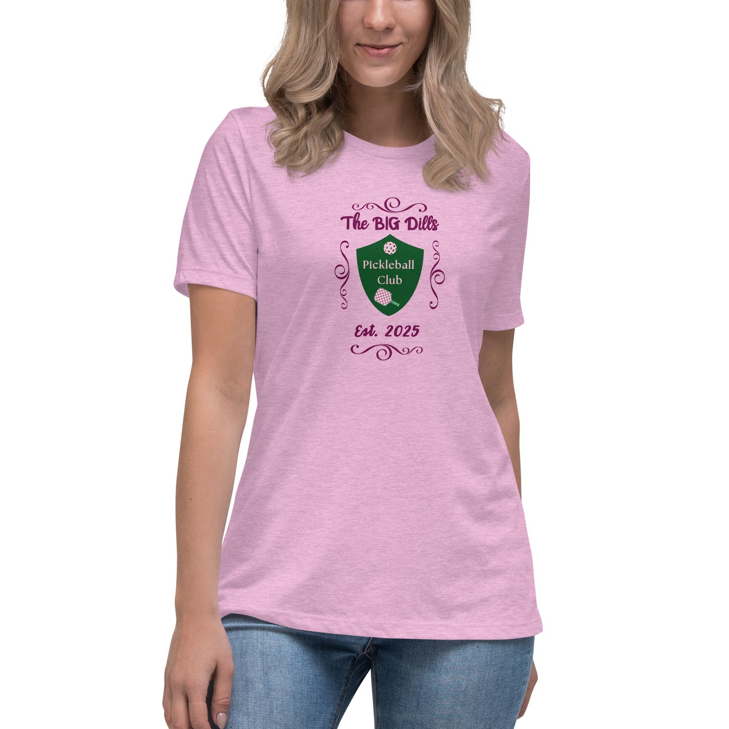 The Big Dills Pickleball Club Est. 2025 Feminine Design Women's Relaxed Tee by EraofInk