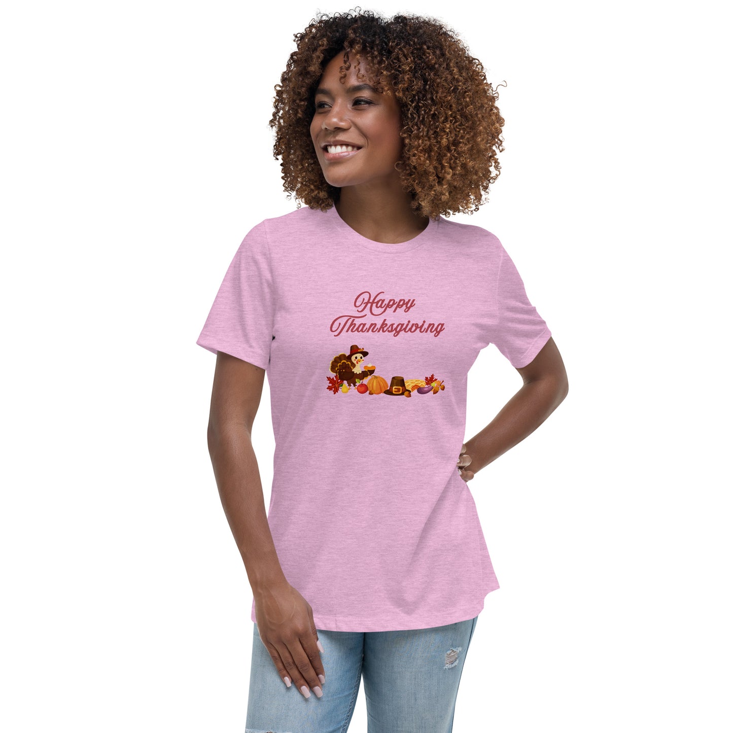 Happy Thanksgiving Women's Relaxed Tee by EraofInk