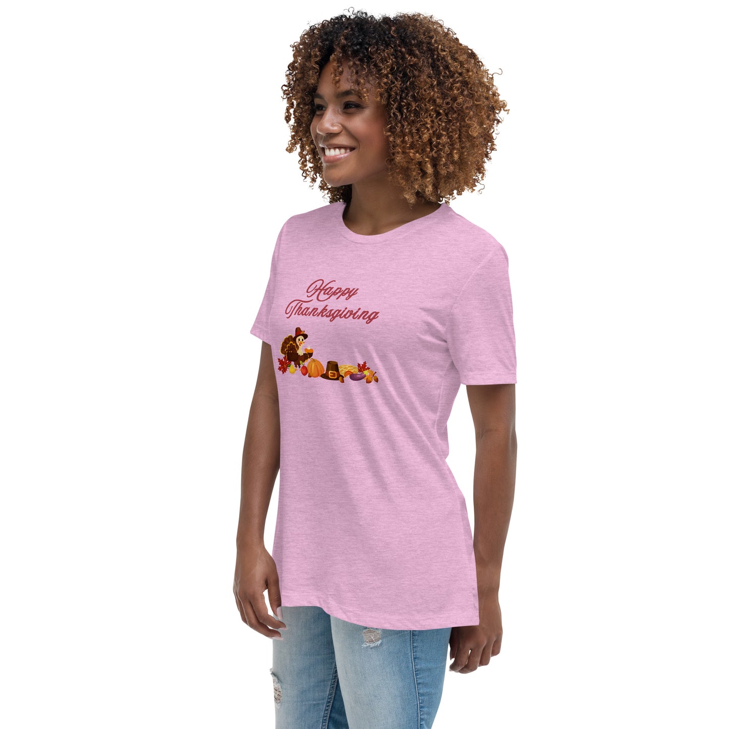Happy Thanksgiving Women's Relaxed Tee by EraofInk