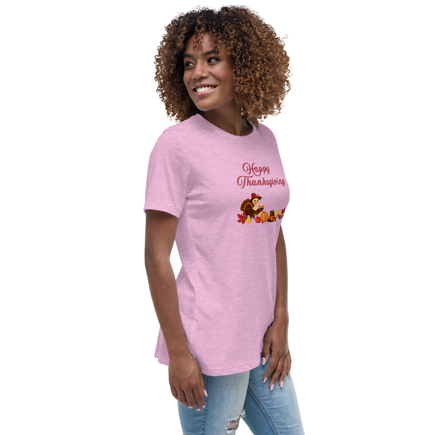 Happy Thanksgiving Women's Relaxed Tee by EraofInk