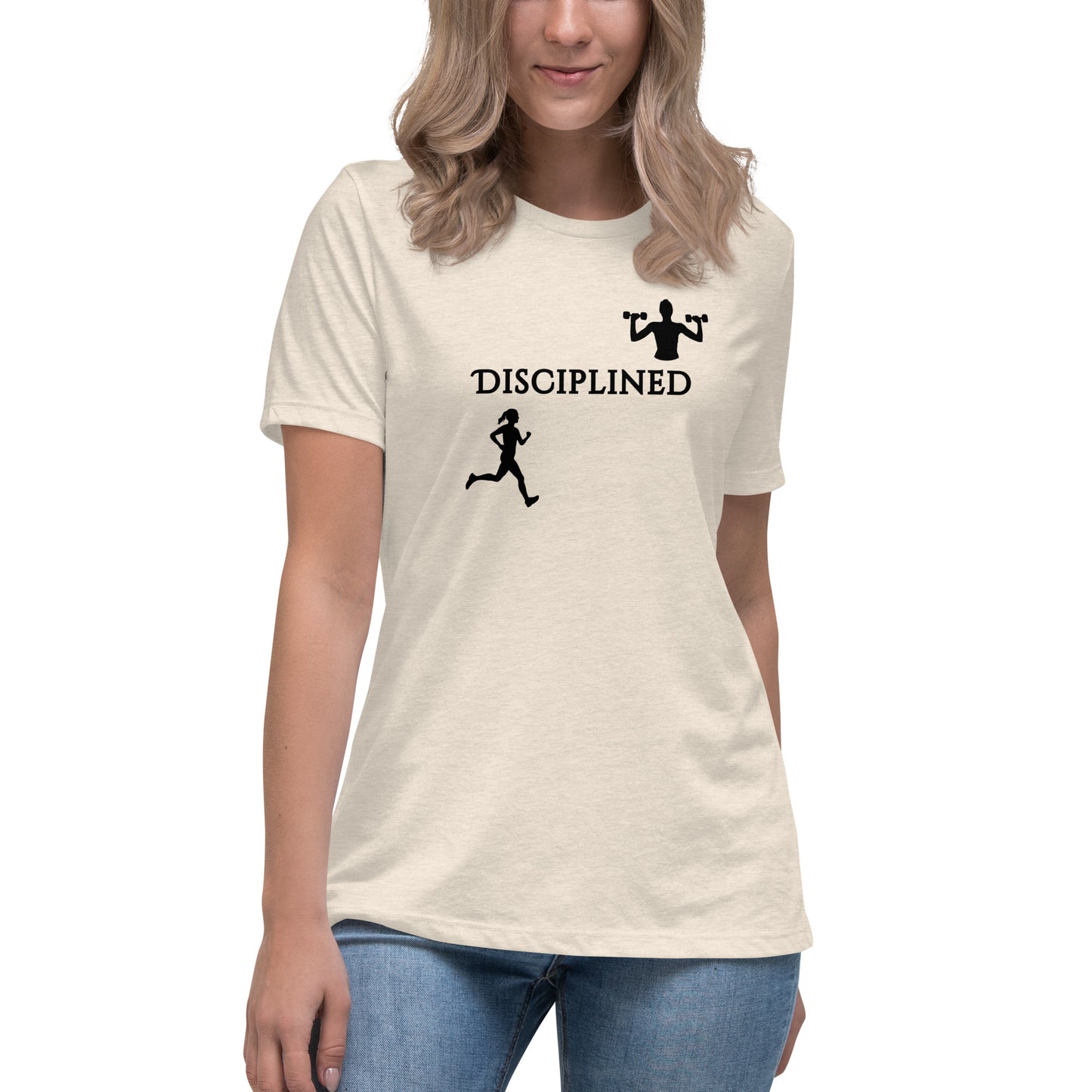 Disciplined Women's Fitness Relaxed Tee by EraofInk