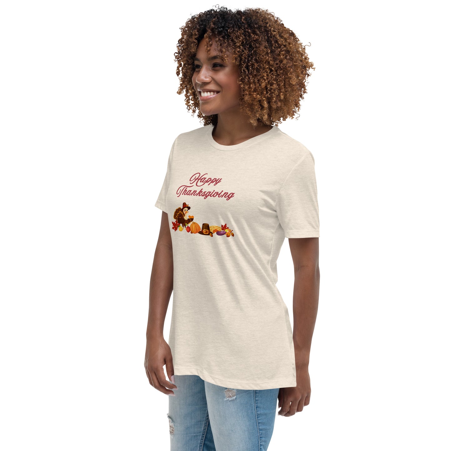 Happy Thanksgiving Women's Relaxed Tee by EraofInk