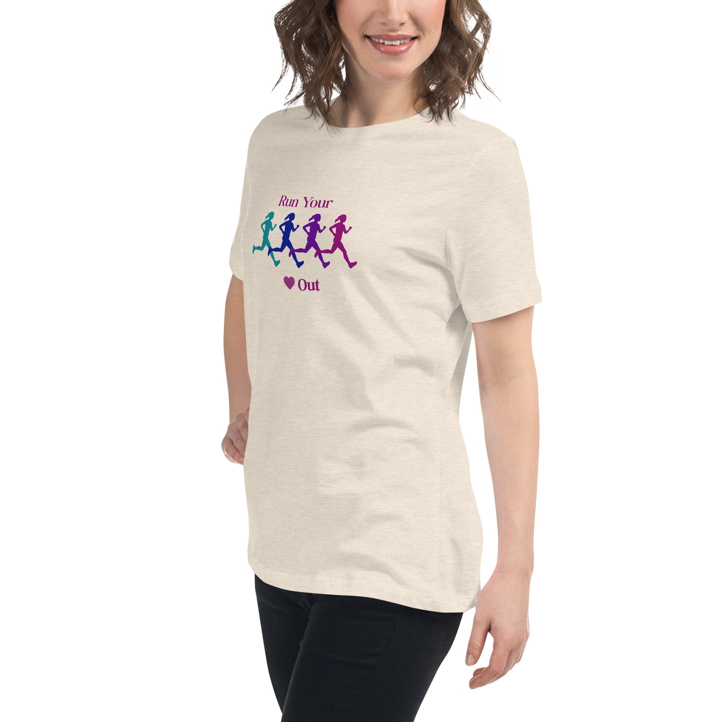 Run Your Heart Out Women's Relaxed Tee by EraofInk