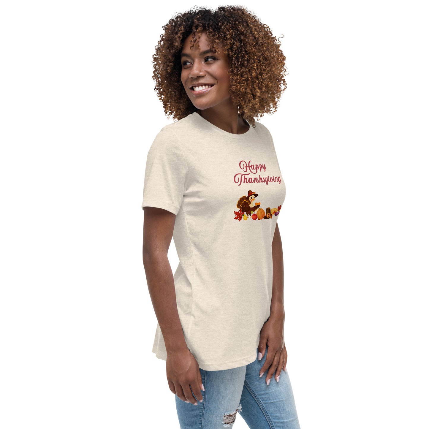 Happy Thanksgiving Women's Relaxed Tee by EraofInk
