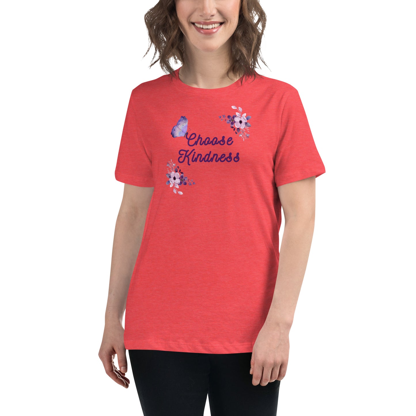 Choose Kindness Lavender Women's Relaxed Tee by EraofInk