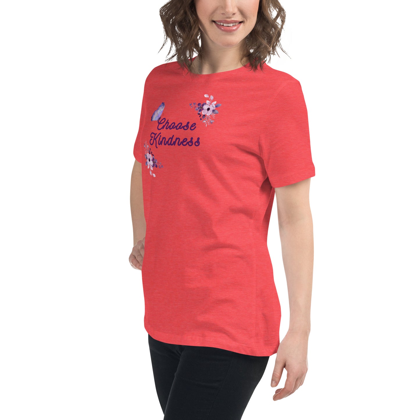 Choose Kindness Lavender Women's Relaxed Tee by EraofInk