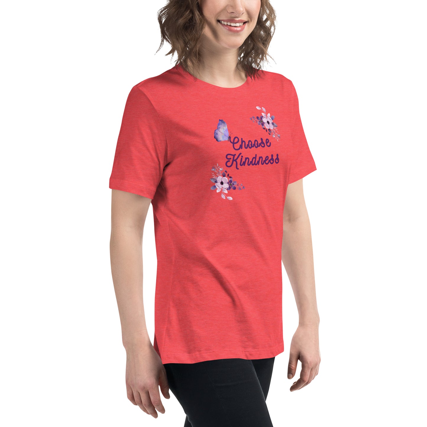 Choose Kindness Lavender Women's Relaxed Tee by EraofInk