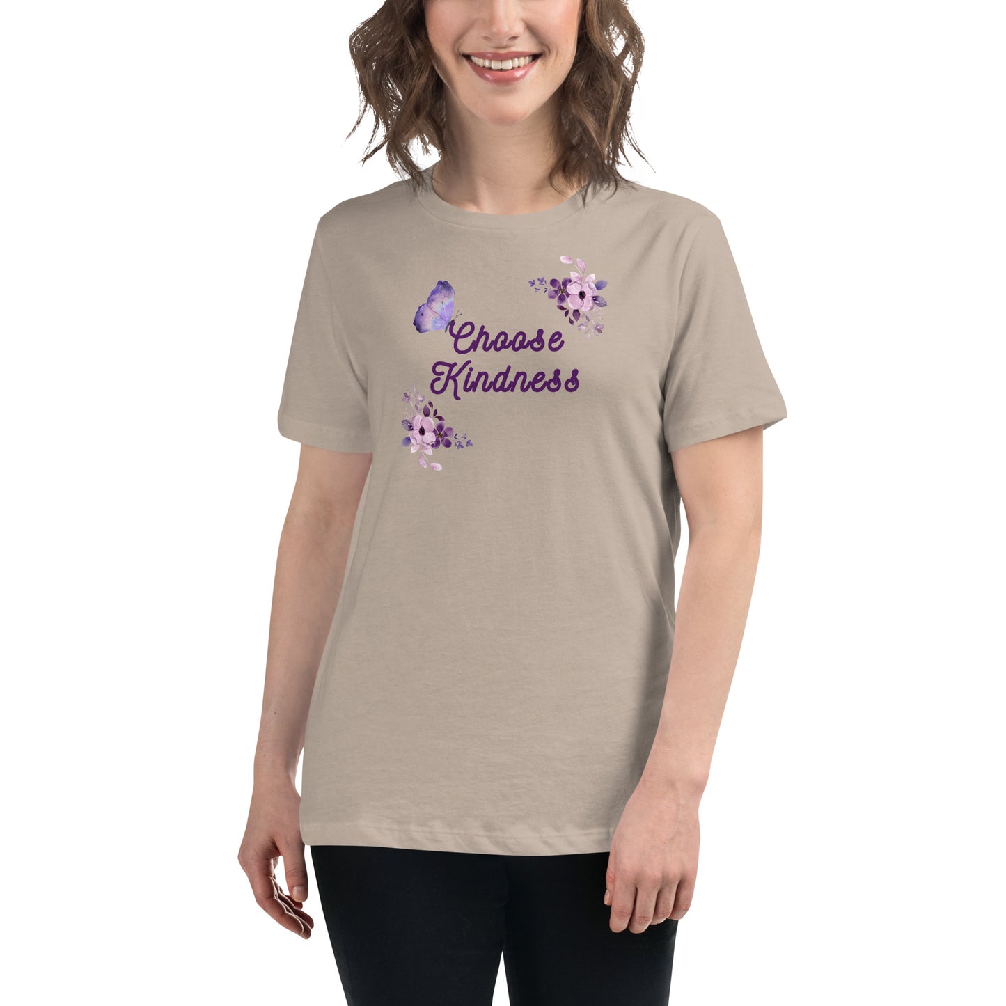 Choose Kindness Lavender Women's Relaxed Tee by EraofInk
