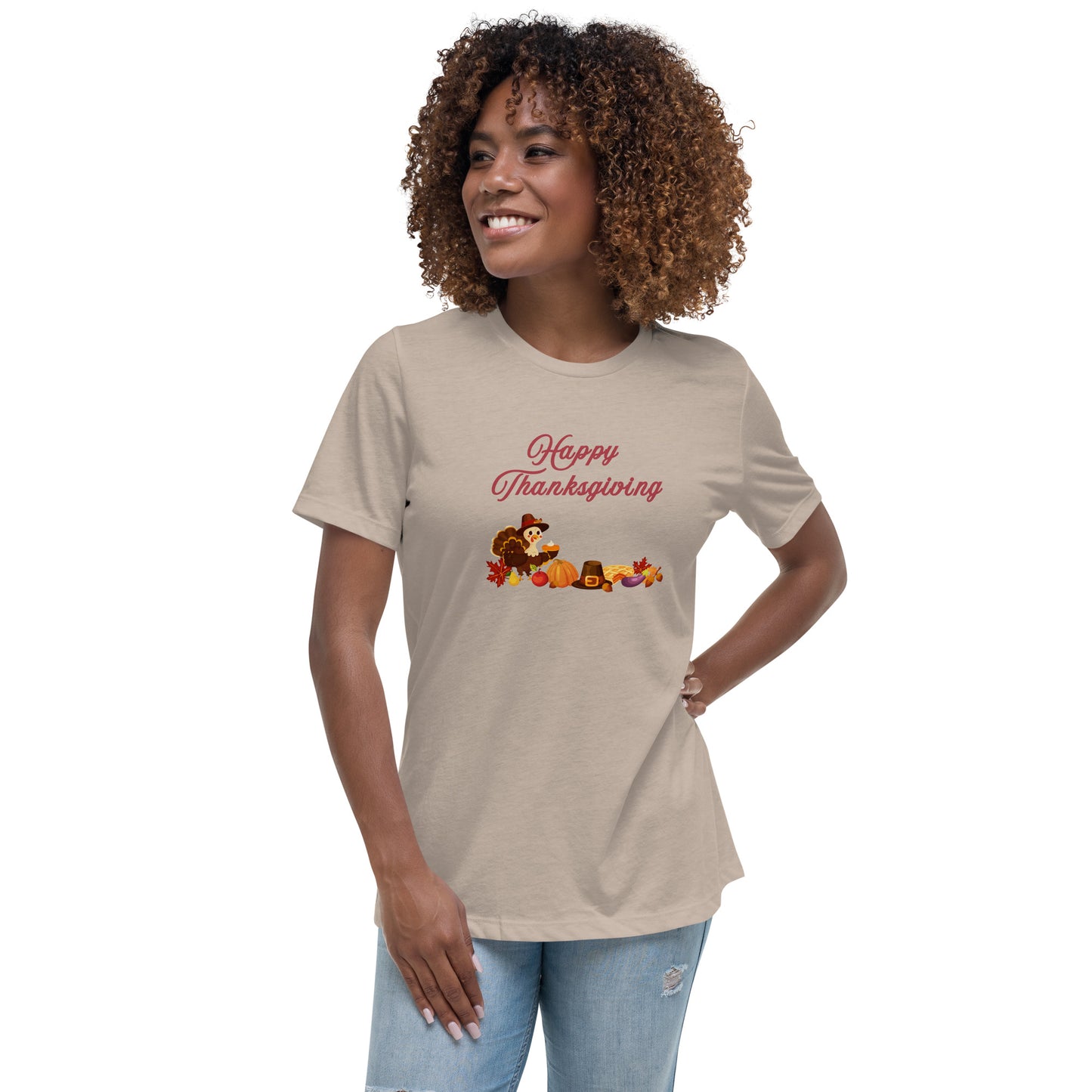 Happy Thanksgiving Women's Relaxed Tee by EraofInk