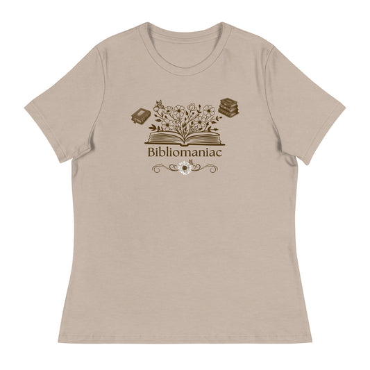 Bibliomaniac Book Lover Women's Relaxed Tee by EraofInk
