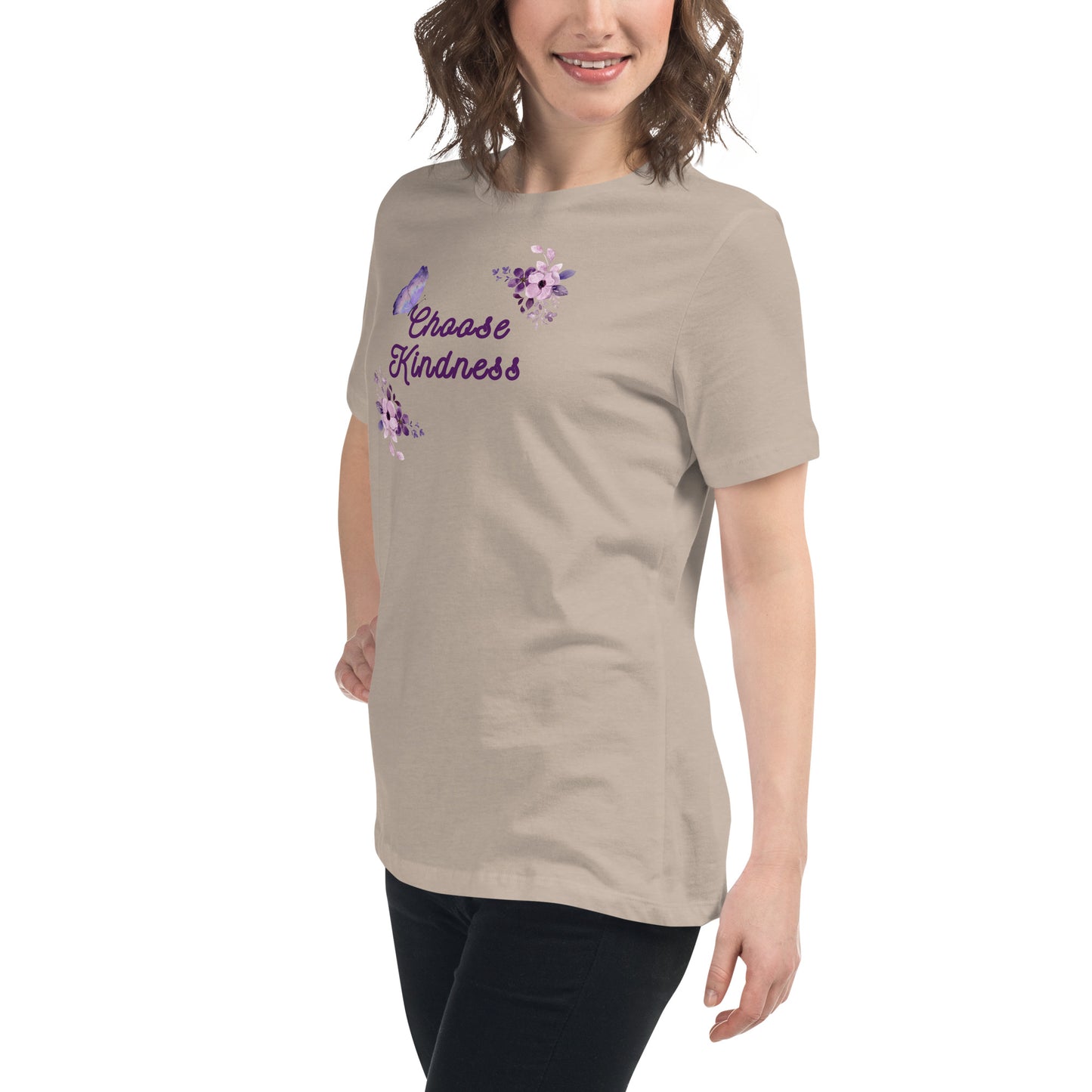 Choose Kindness Lavender Women's Relaxed Tee by EraofInk