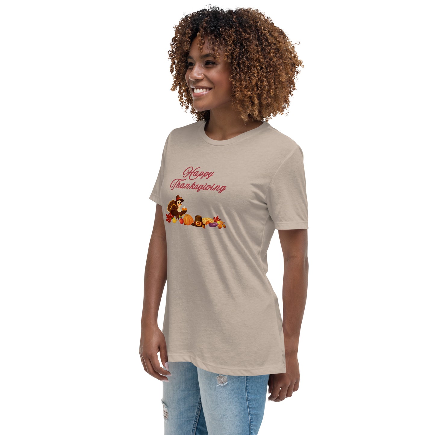 Happy Thanksgiving Women's Relaxed Tee by EraofInk