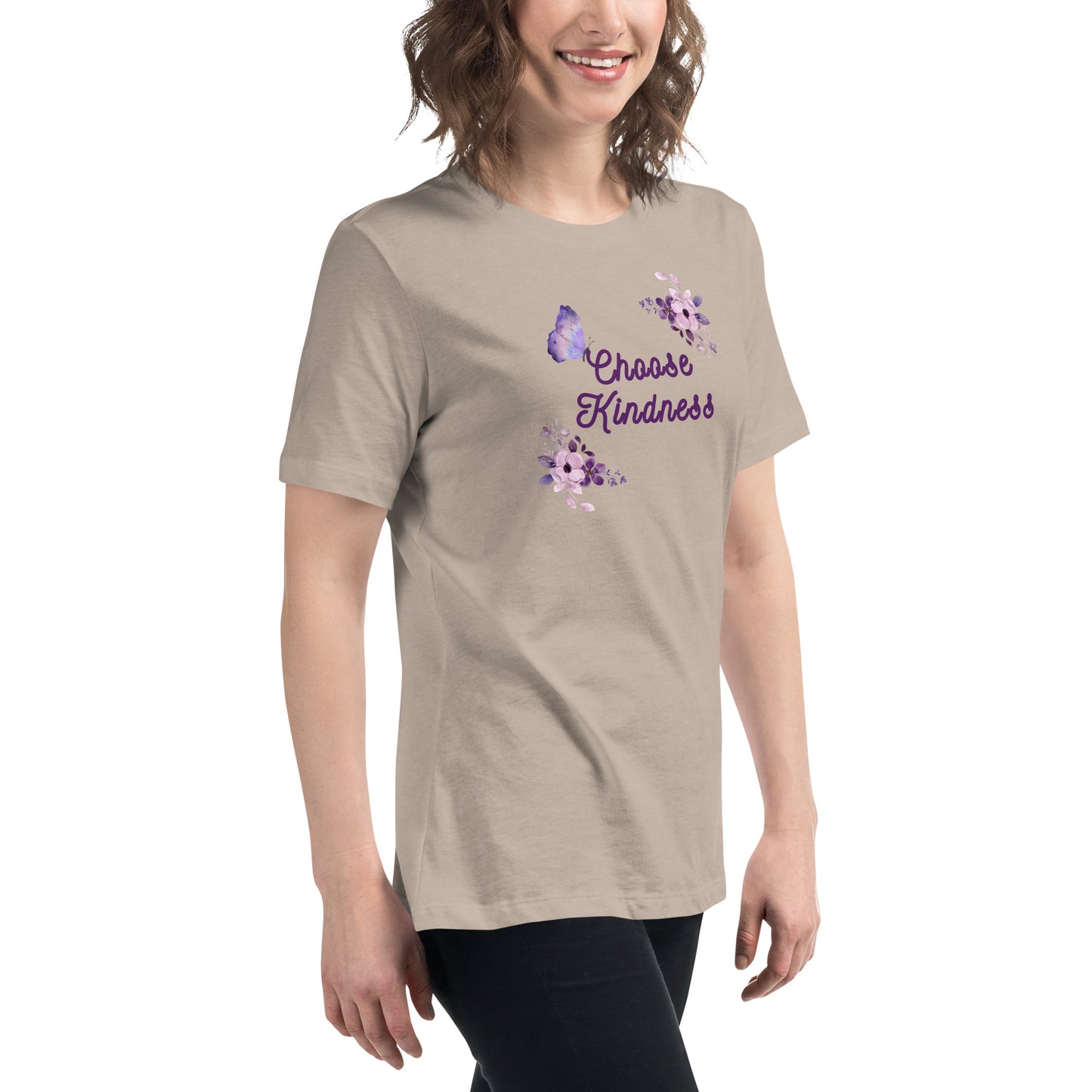 Choose Kindness Lavender Women's Relaxed Tee by EraofInk