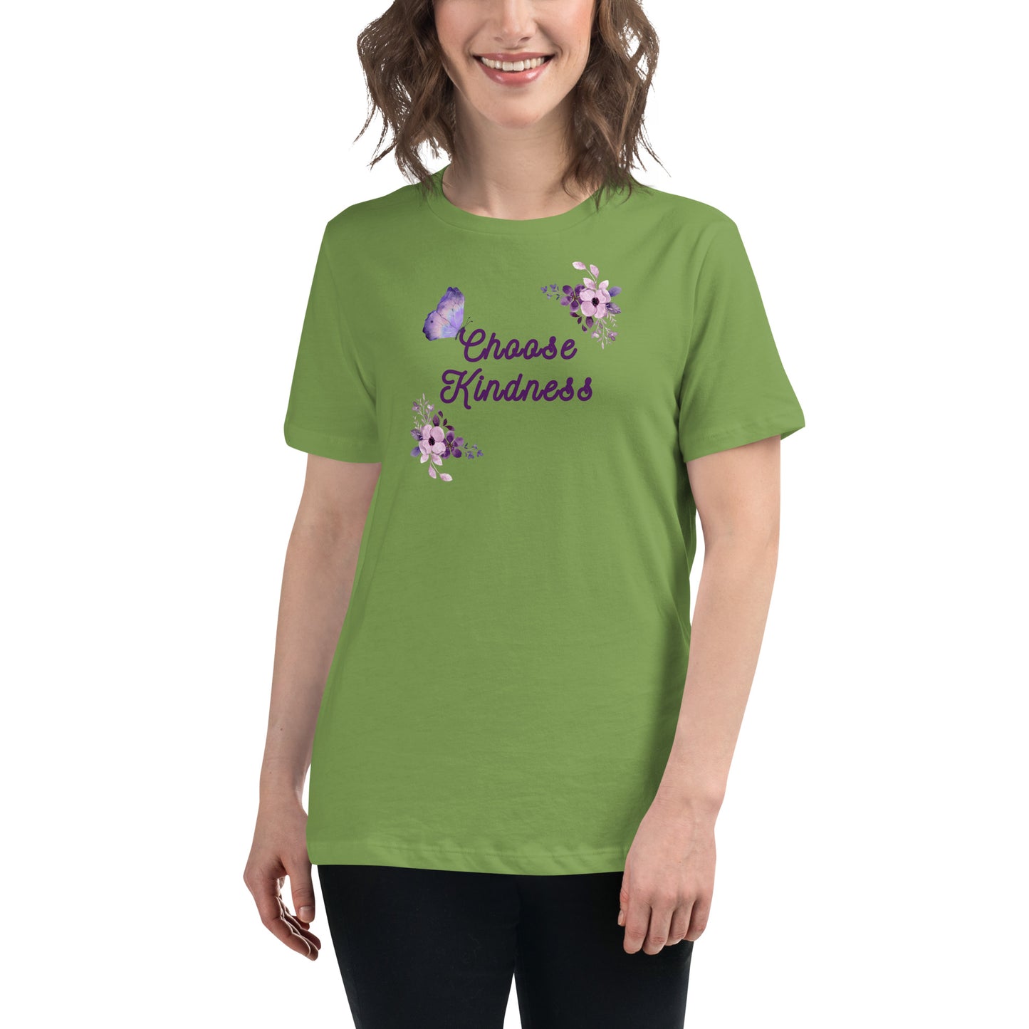 Choose Kindness Lavender Women's Relaxed Tee by EraofInk
