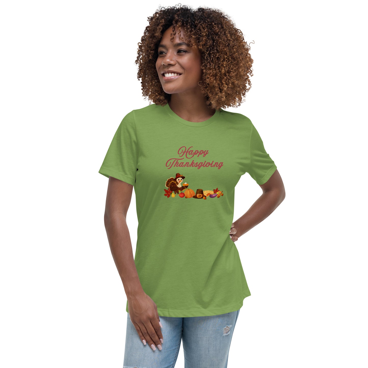 Happy Thanksgiving Women's Relaxed Tee by EraofInk