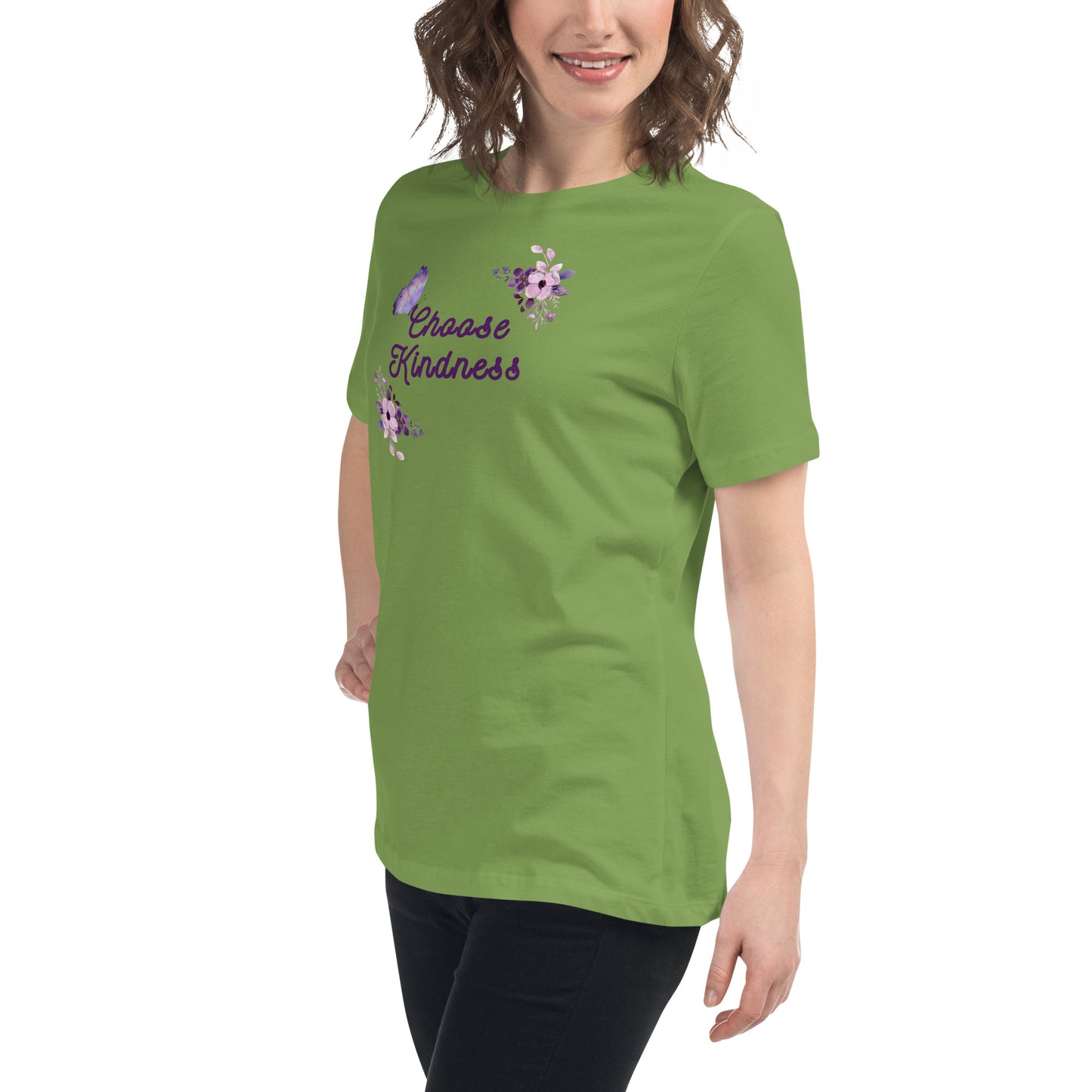 Choose Kindness Lavender Women's Relaxed Tee by EraofInk