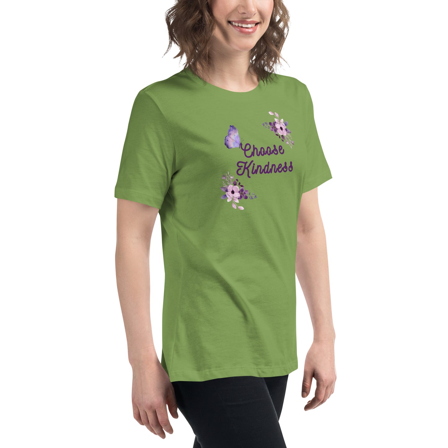 Choose Kindness Lavender Women's Relaxed Tee by EraofInk