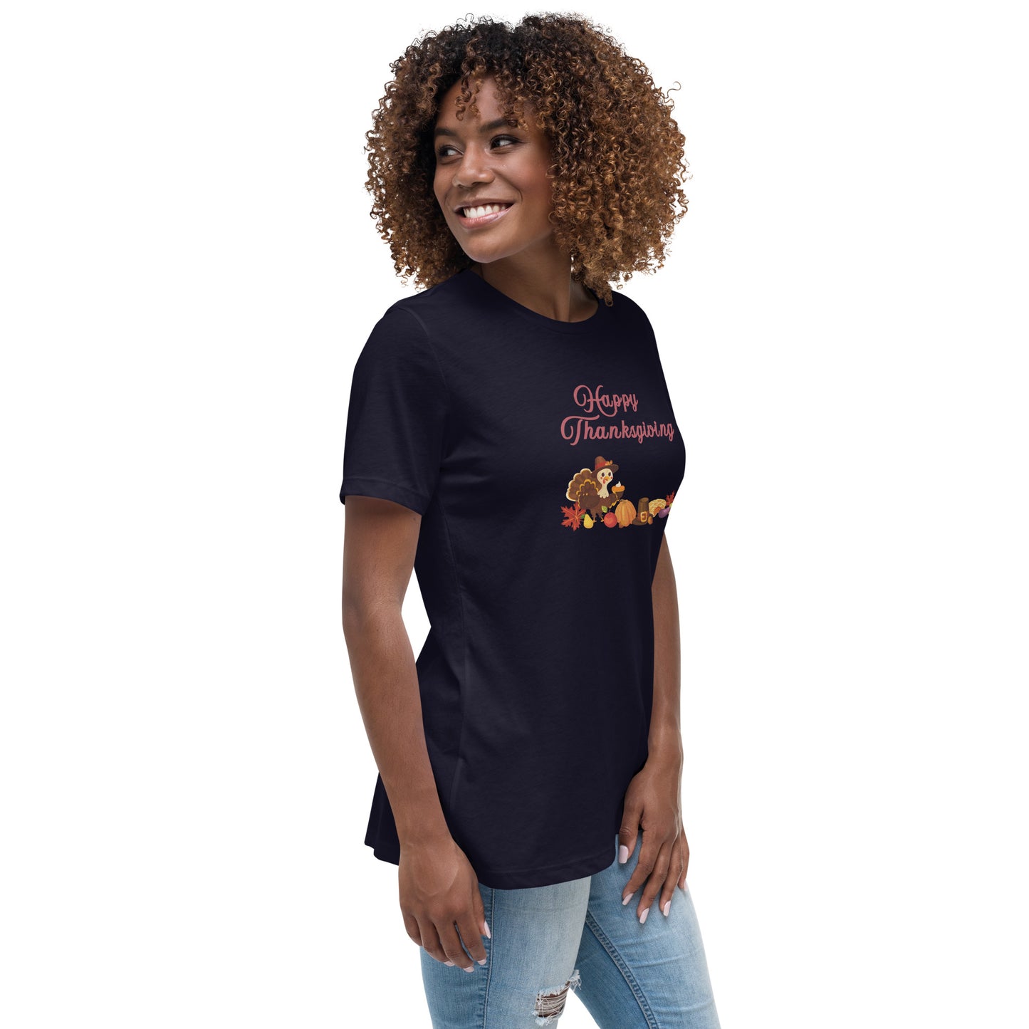 Happy Thanksgiving Women's Relaxed Tee by EraofInk