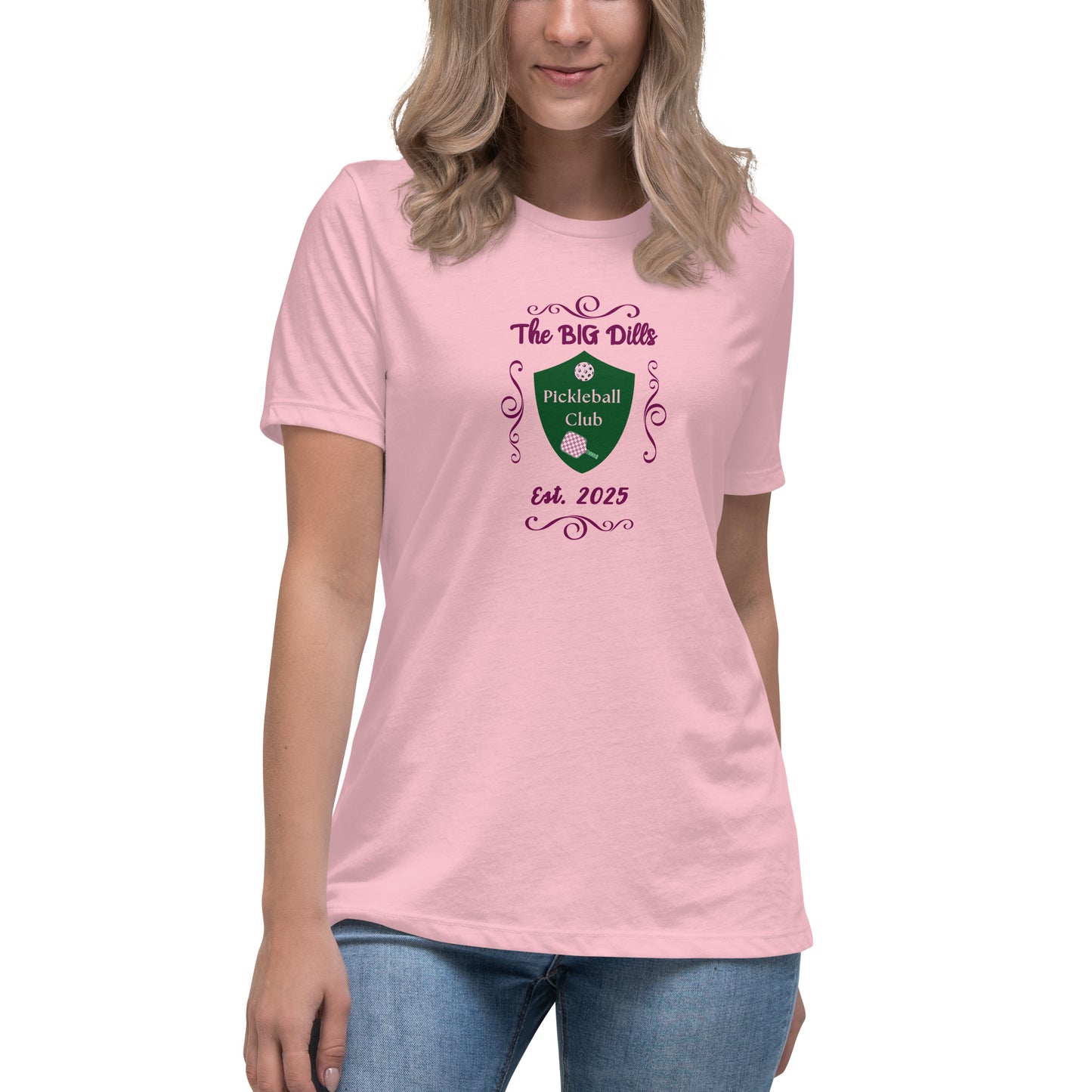 The Big Dills Pickleball Club Est. 2025 Feminine Design Women's Relaxed Tee by EraofInk