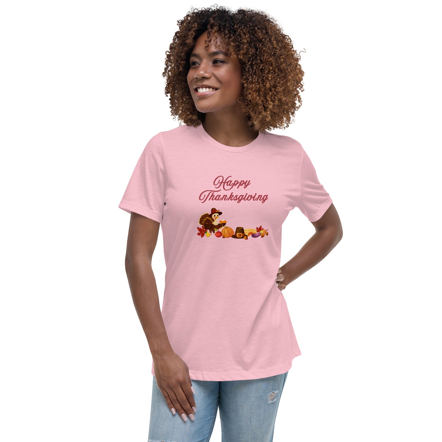 Happy Thanksgiving Women's Relaxed Tee by EraofInk