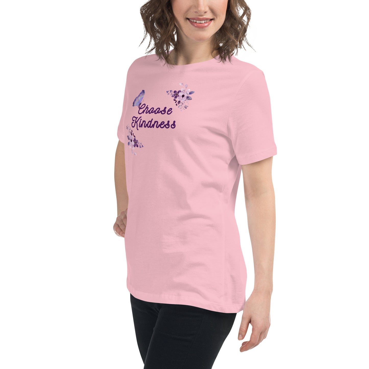 Choose Kindness Lavender Women's Relaxed Tee by EraofInk