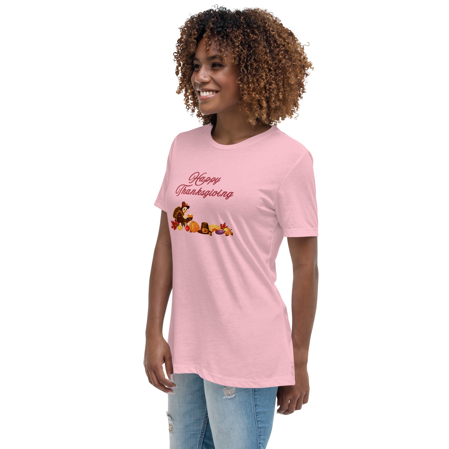 Happy Thanksgiving Women's Relaxed Tee by EraofInk