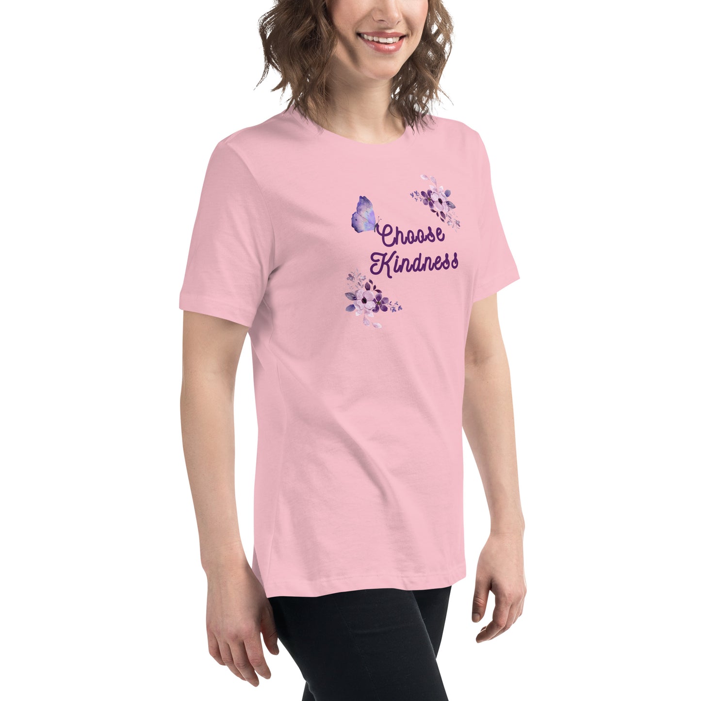 Choose Kindness Lavender Women's Relaxed Tee by EraofInk