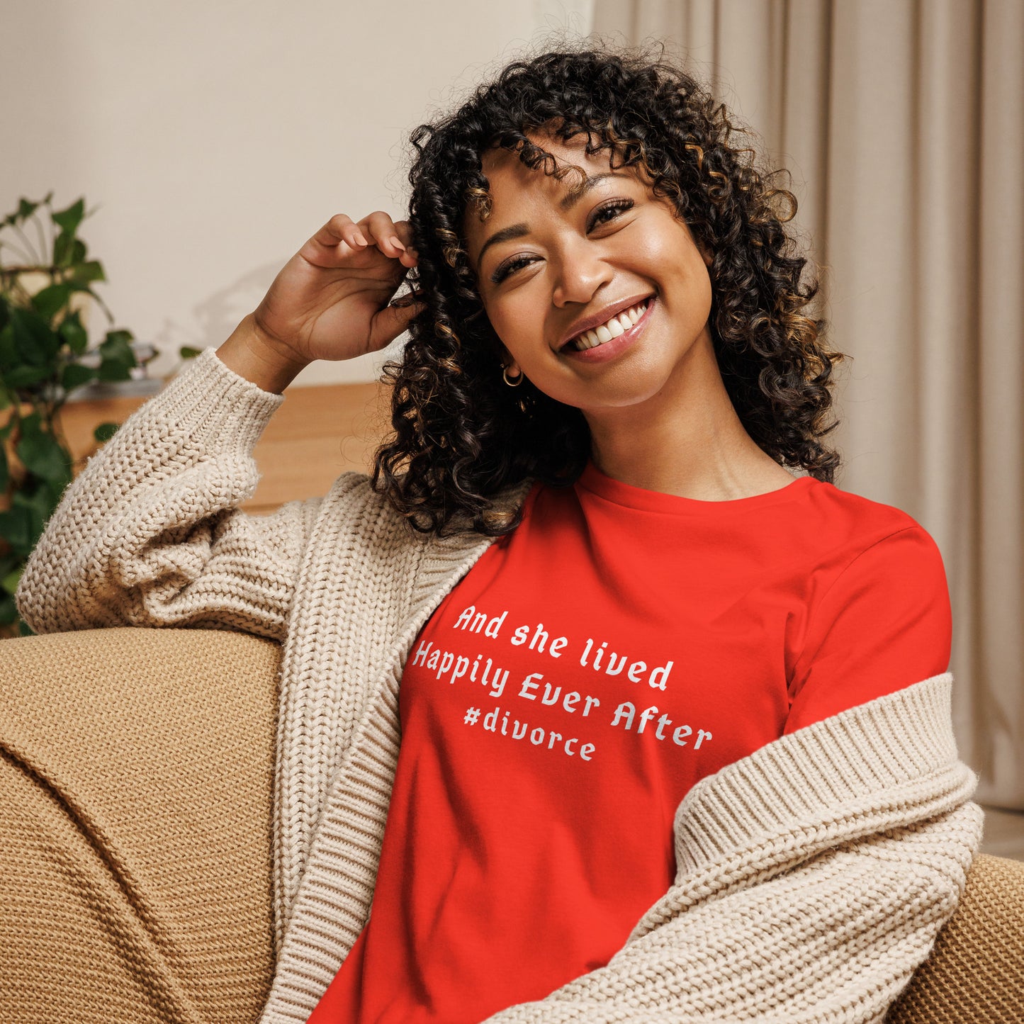 And She Lived Happily Ever After #divorce Women's Relaxed Tee by EraofInk