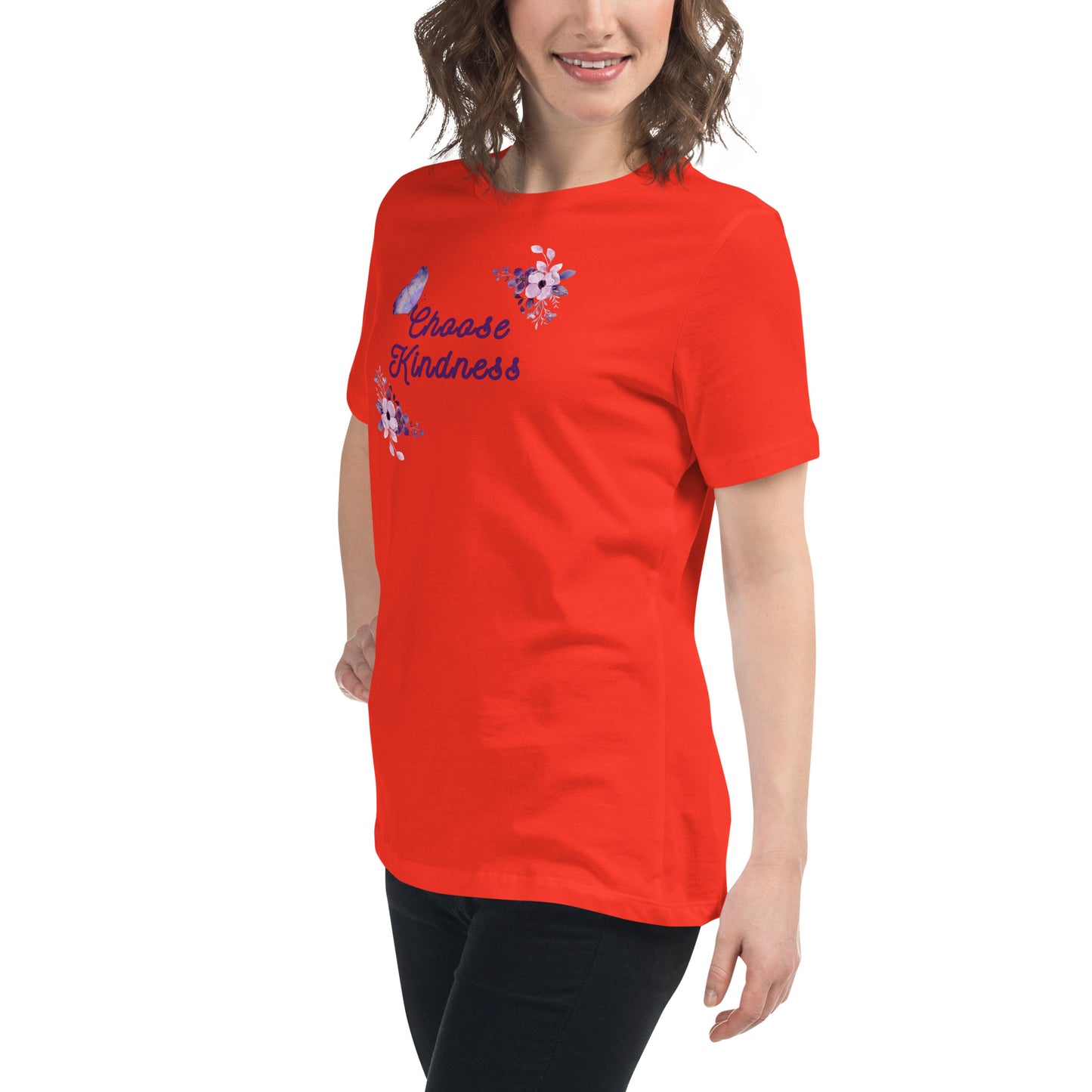 Choose Kindness Lavender Women's Relaxed Tee by EraofInk