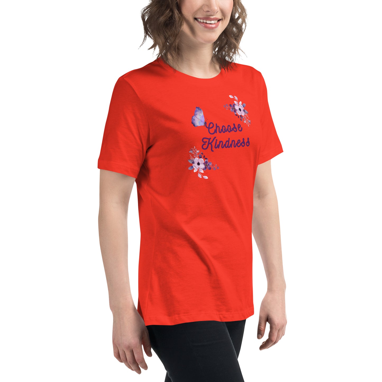 Choose Kindness Lavender Women's Relaxed Tee by EraofInk