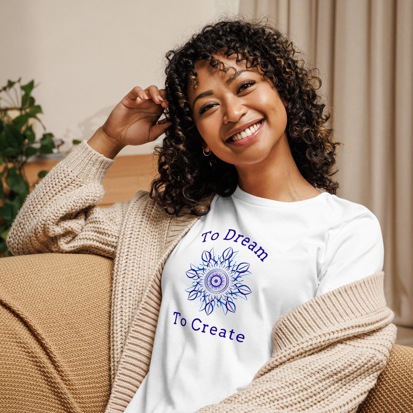 Creative Girl Tee To Dream To Create Women's Relaxed Tee by EraofInk