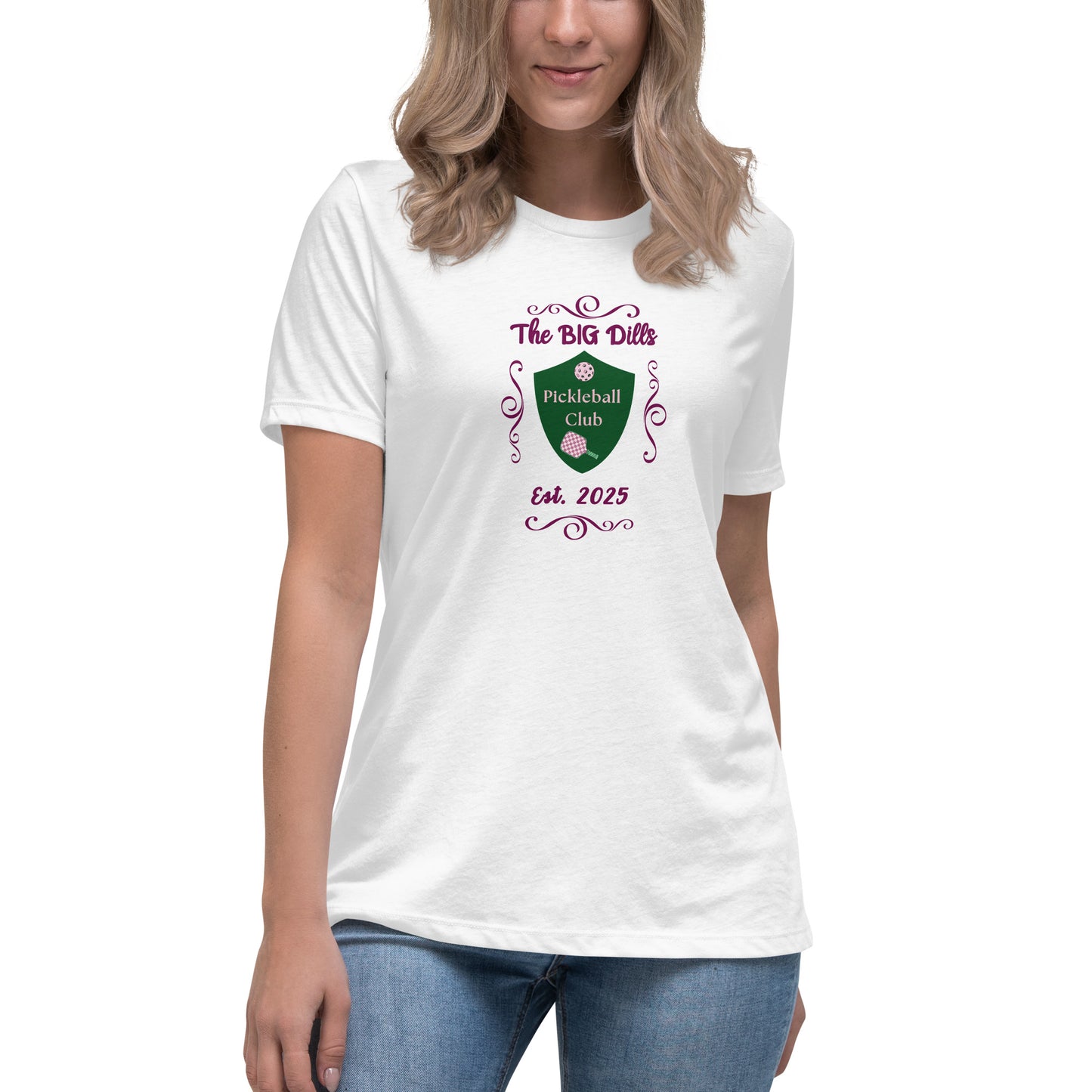 The Big Dills Pickleball Club Est. 2025 Feminine Design Women's Relaxed Tee by EraofInk